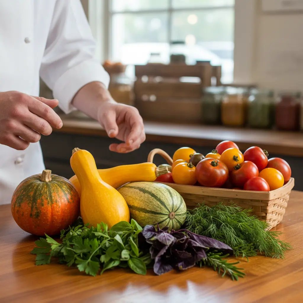 Seasonal ingredients for menu planning