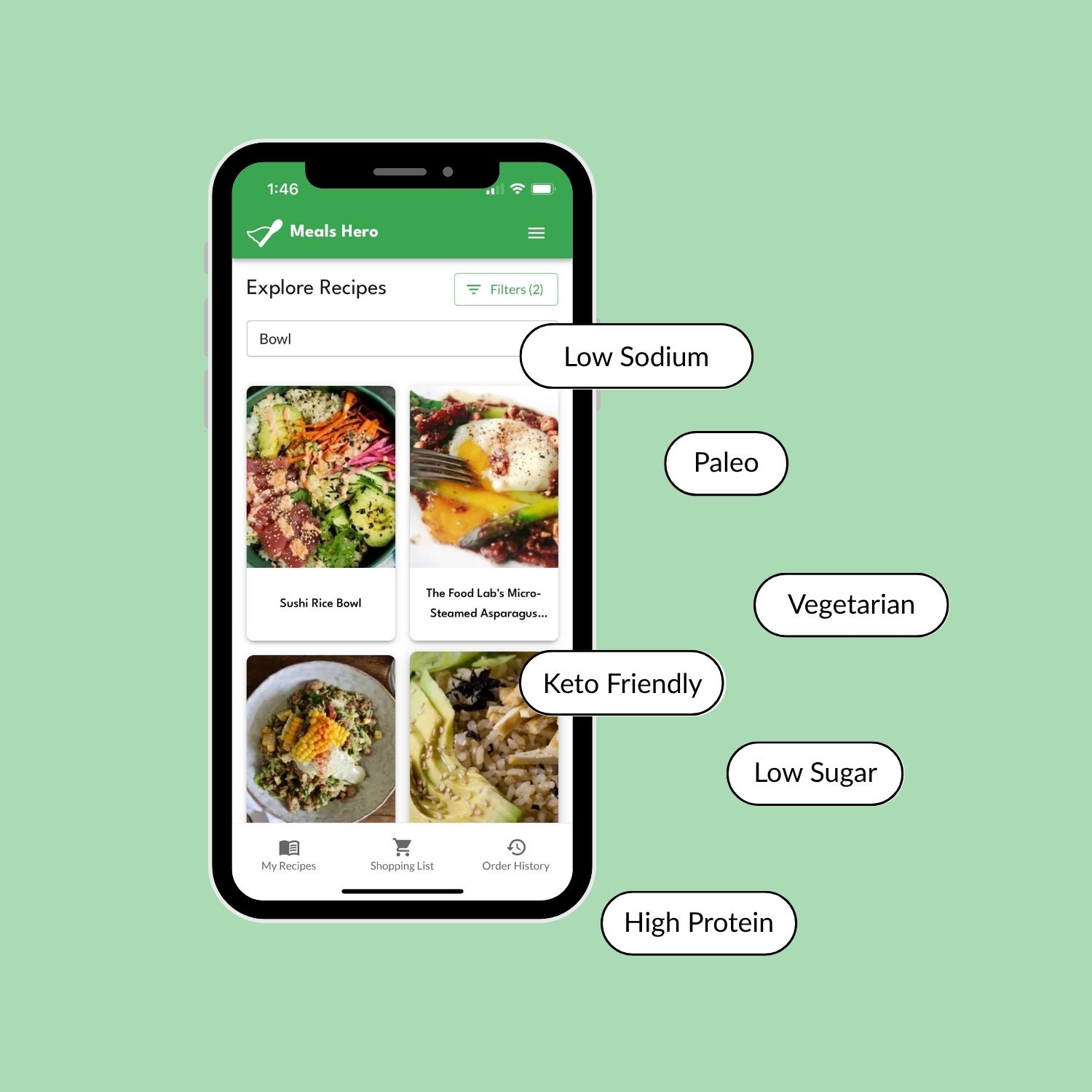 Choose from unlimited recipes